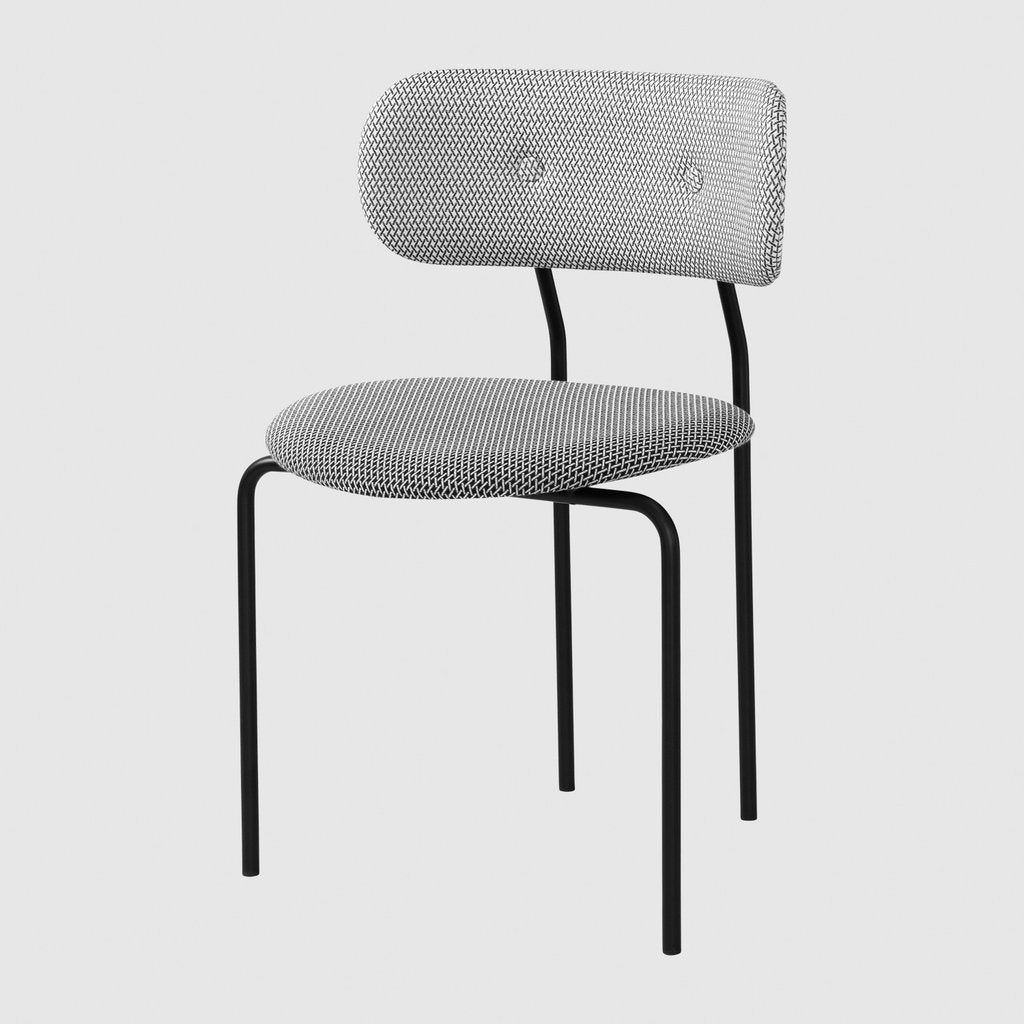 Coco Dining Chair Fully Uphol, Black Bas
