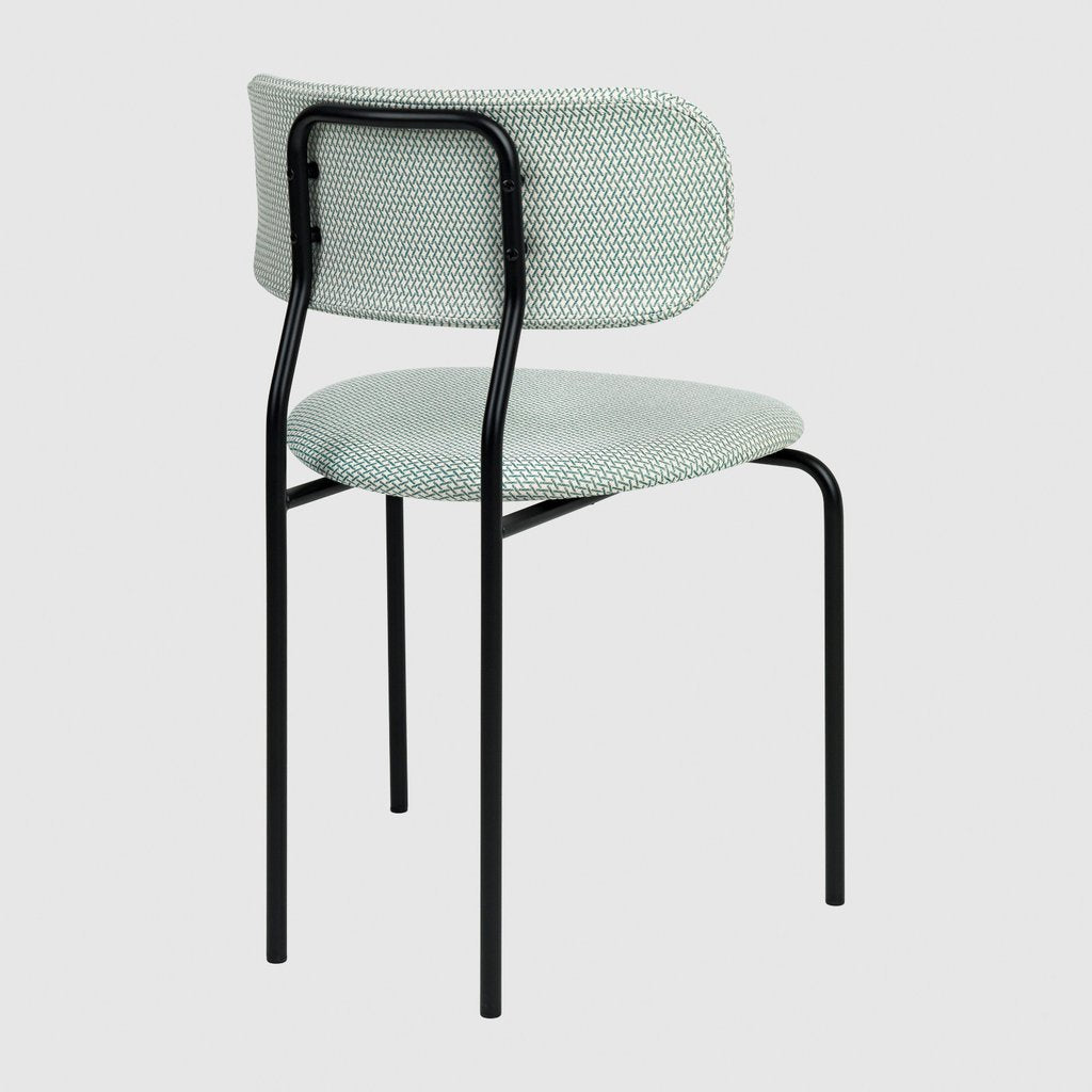 Coco Dining Chair Fully Uphol, Black Bas