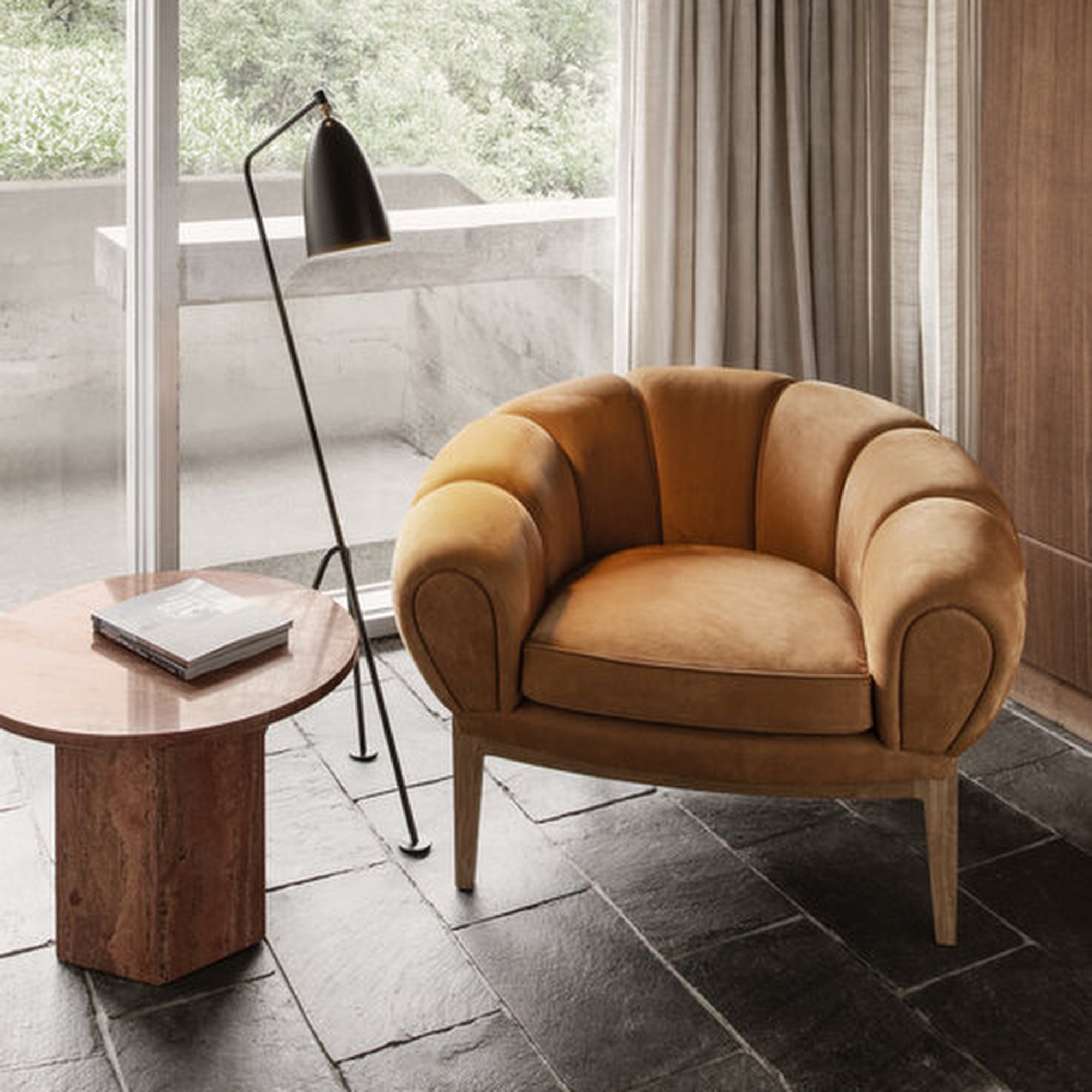 Croissant Lounge Chair - Oak