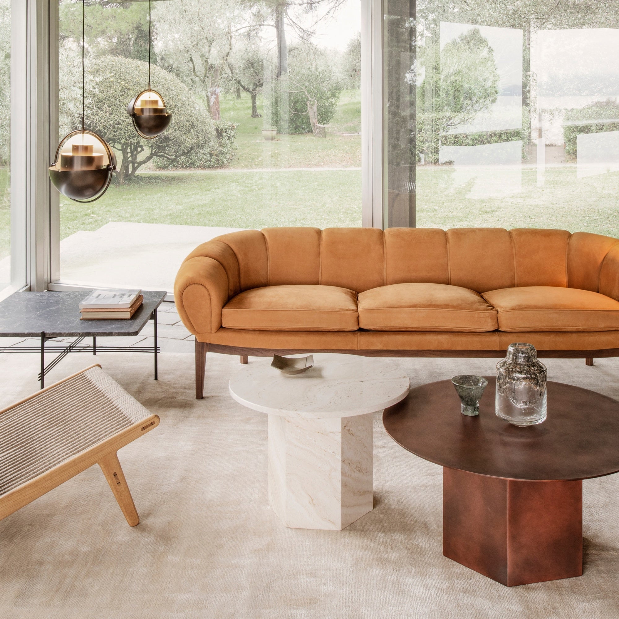 Croissant 3 Seater Sofa - Oak