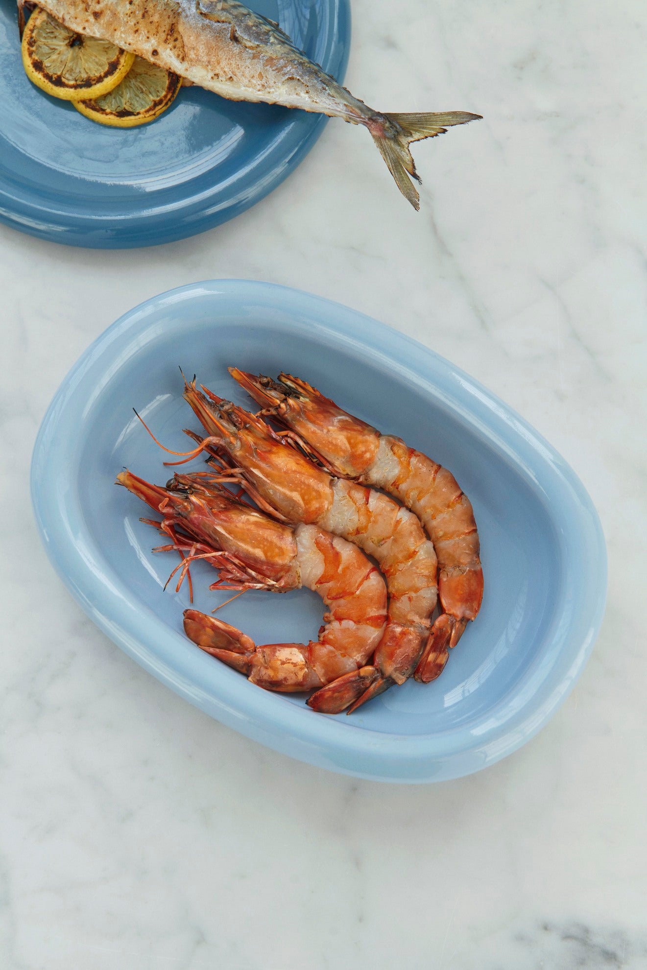 Barro Oval Dish, Small Light Blue