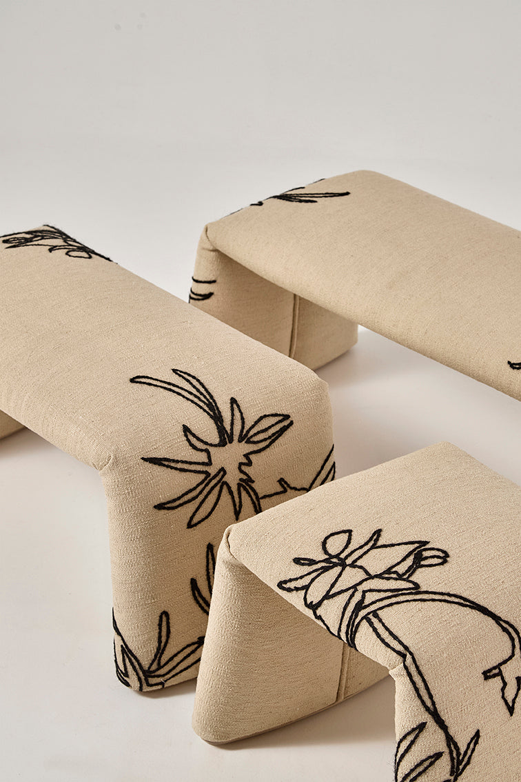 Folded Bench - Large, Flowers