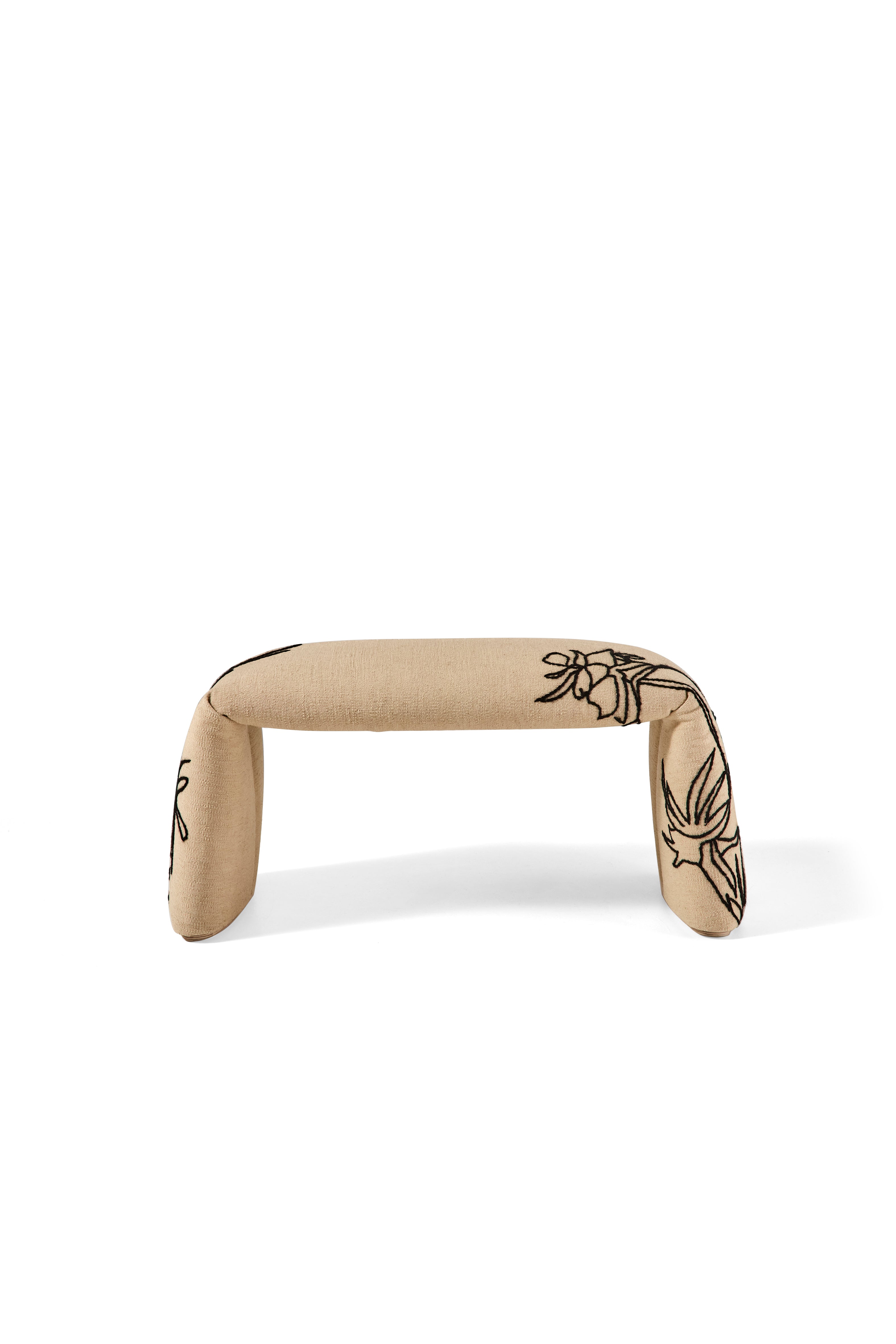 Folded Bench - Medium, Flowers
