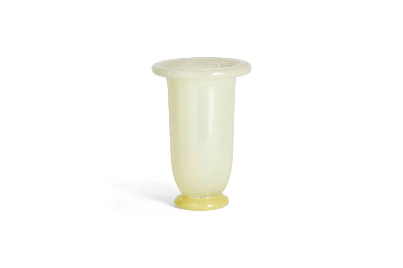Empire Vase - Medium, Lime Yellow with Lime Base