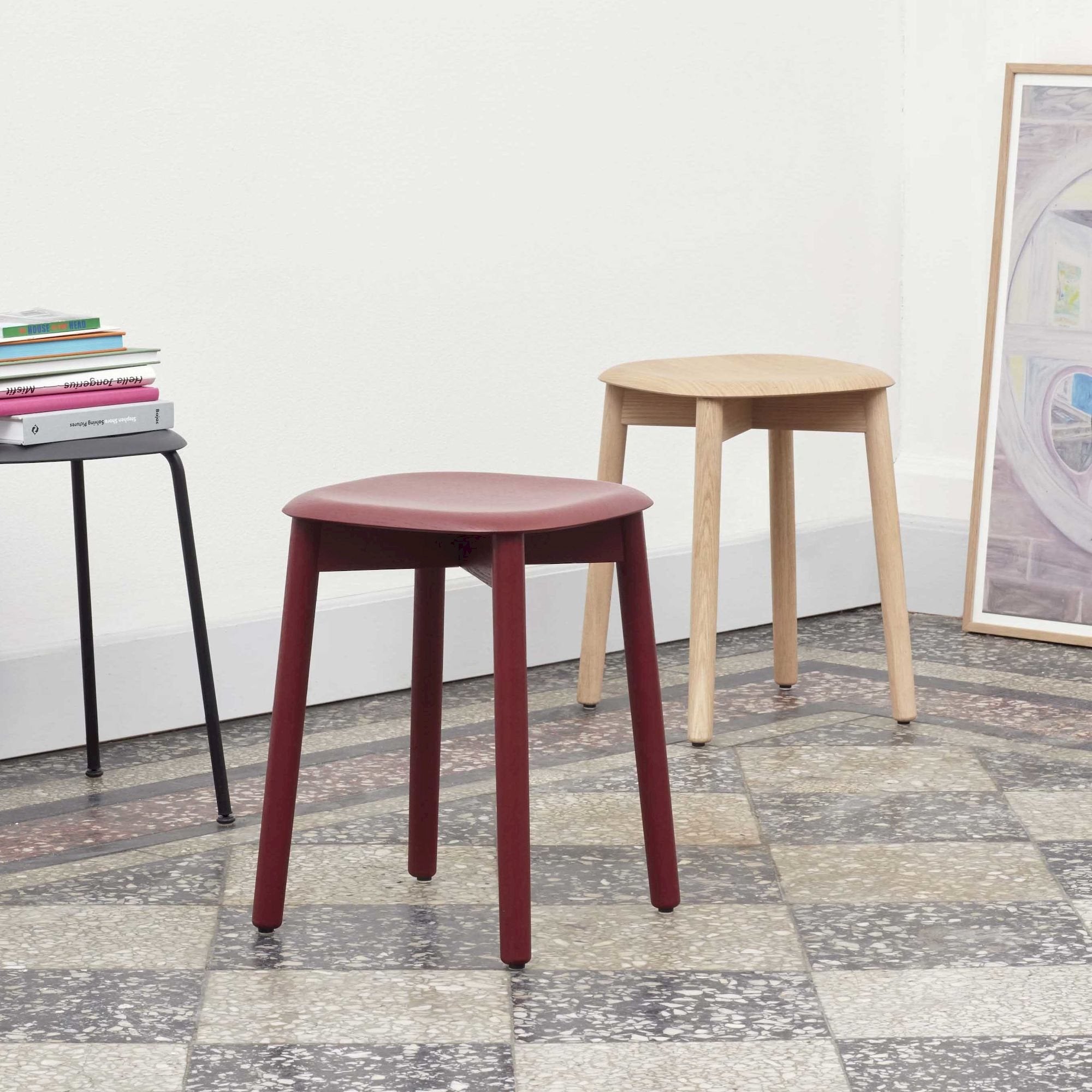Soft Edge 72 Stool - Oak Seat