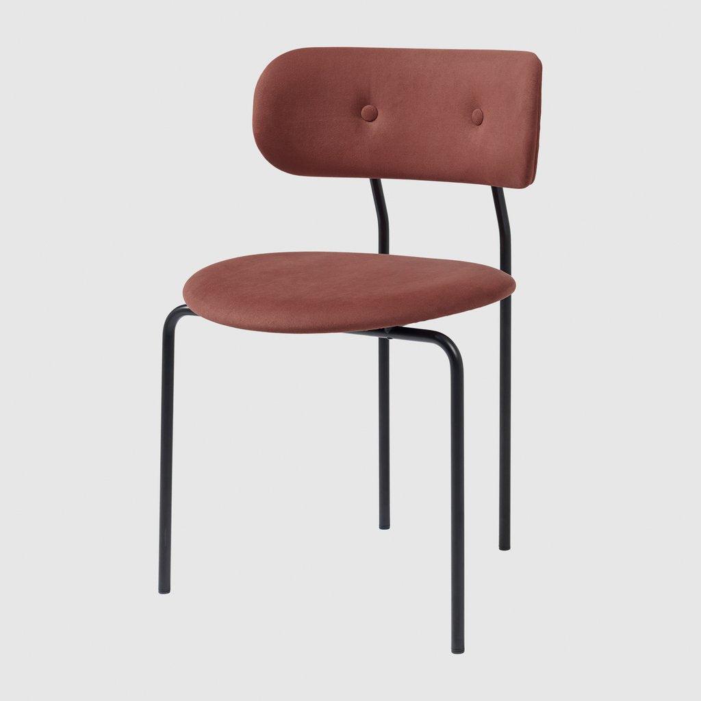 Coco Dining Chair Fully Uphol, Black Bas