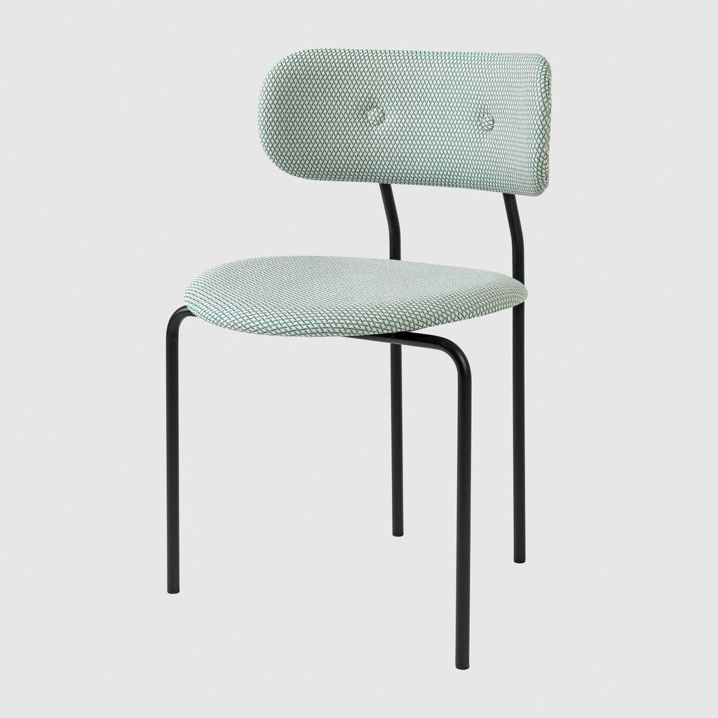 Coco Dining Chair Fully Uphol, Black Bas