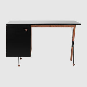 62 Desk with Black Cabinet