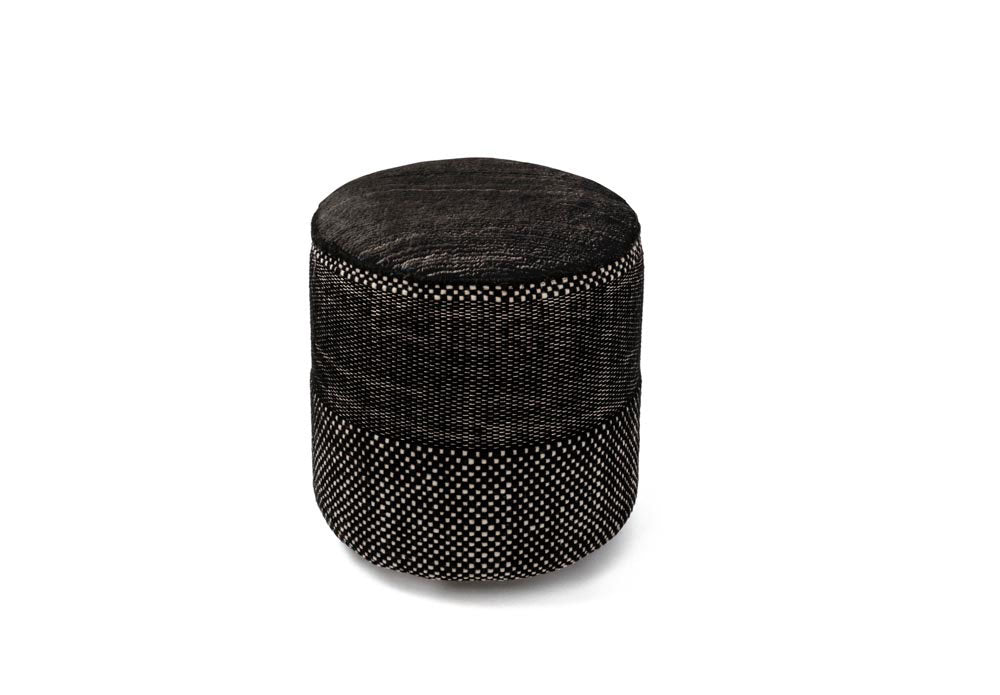 Tres Persian Pouf - Black