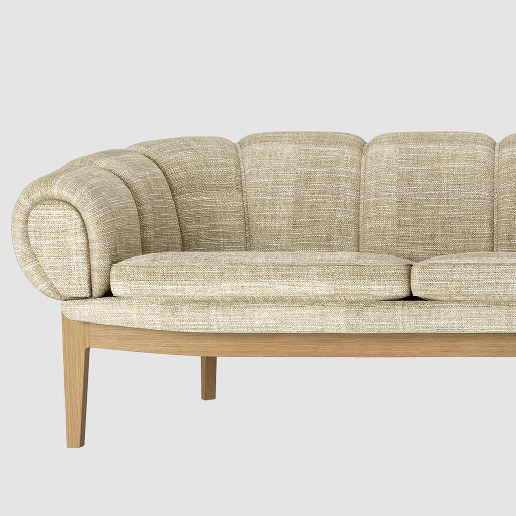 Croissant 3 Seater Sofa - Oak