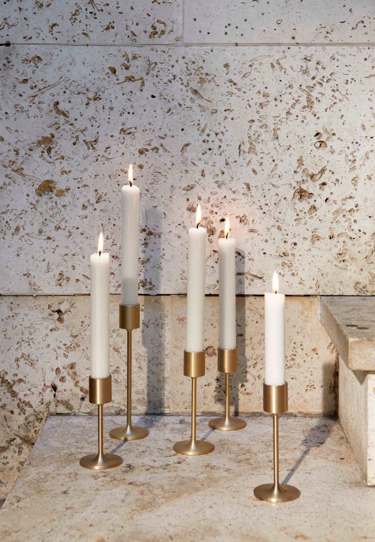 Collect Candleholder SC58, Brass. H13cm.