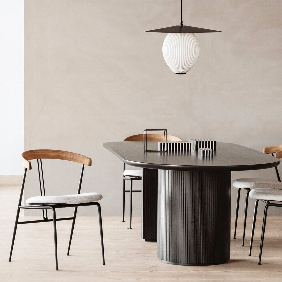 Moon Table - Elliptical, 258x101, Veneer