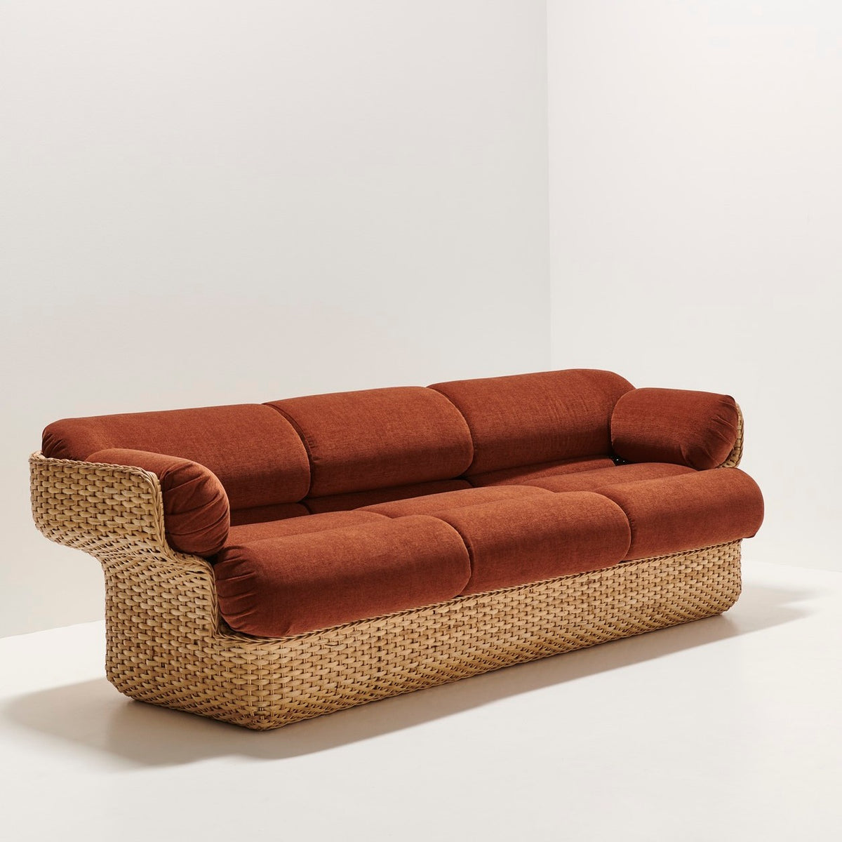Basket Sofa - Fully Upholstered, 3-Seats