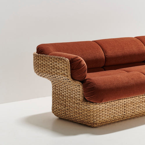 Basket Sofa - Fully Upholstered, 3-Seats