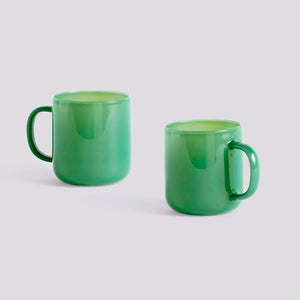 Borosilicate Mug Set of 2 Jade Green