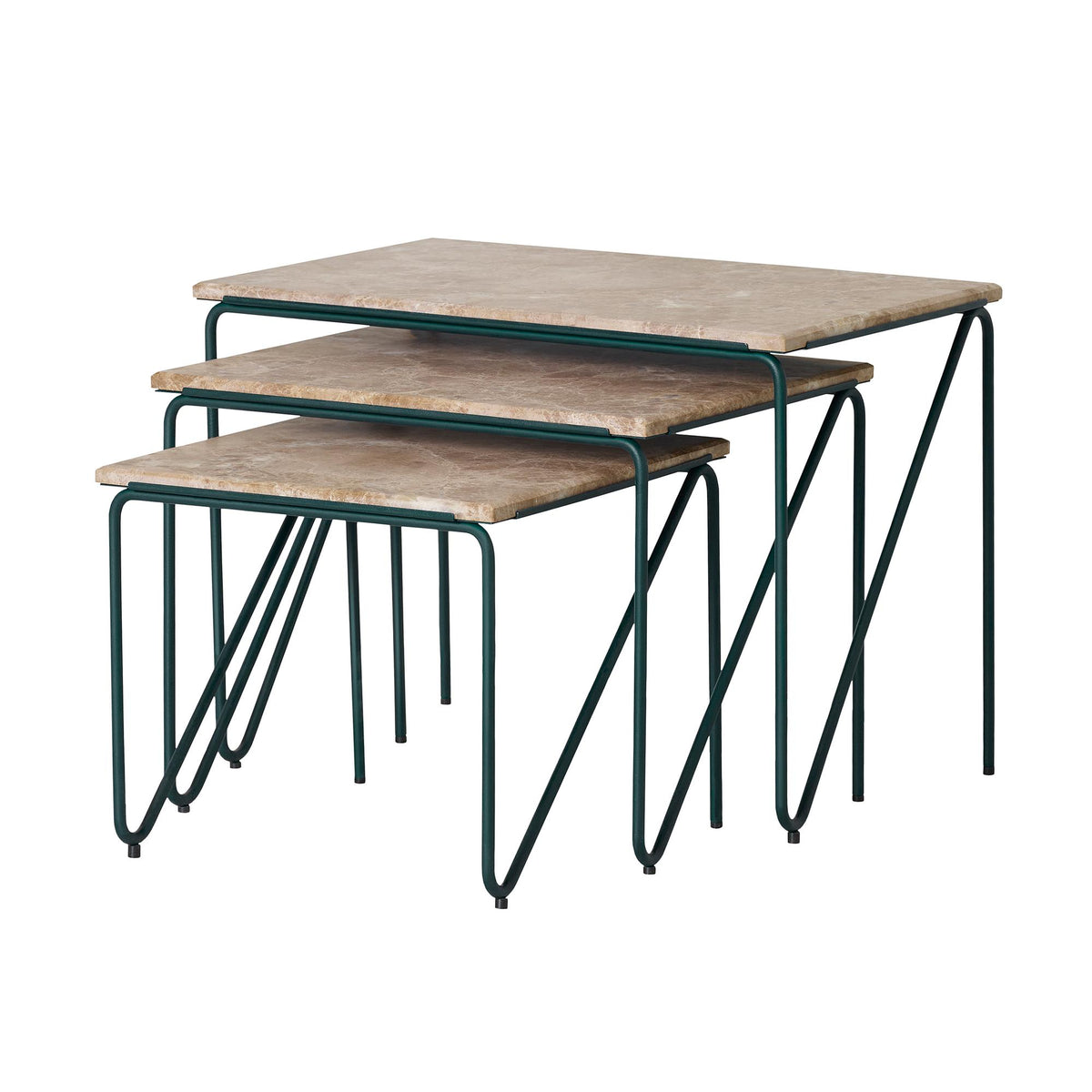 Triptych Nesting Tables - Set Of 3