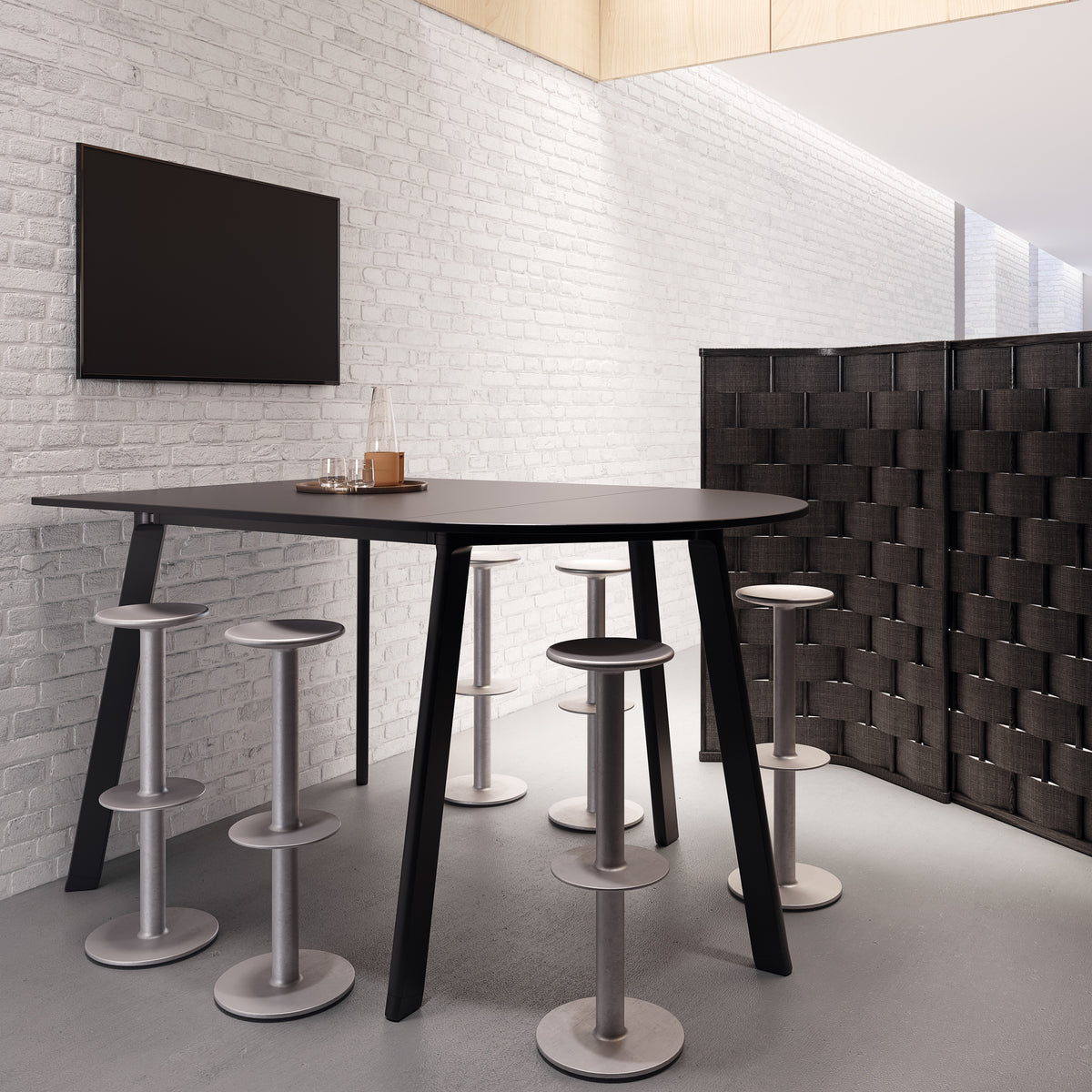 Rev stool, height adjustable
