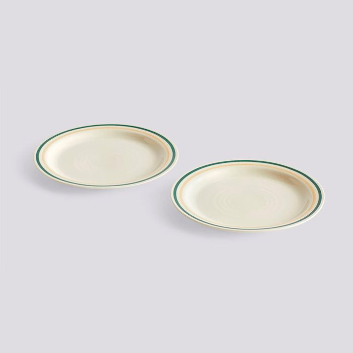 Sobremesa Plate Green and Sand Set Of 2