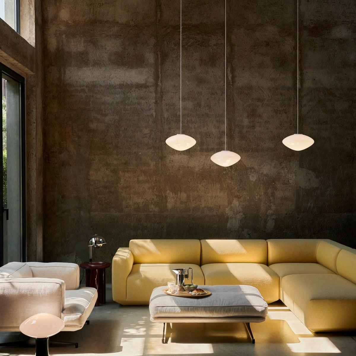 Mist AP15 Pendant Matt White Glass
