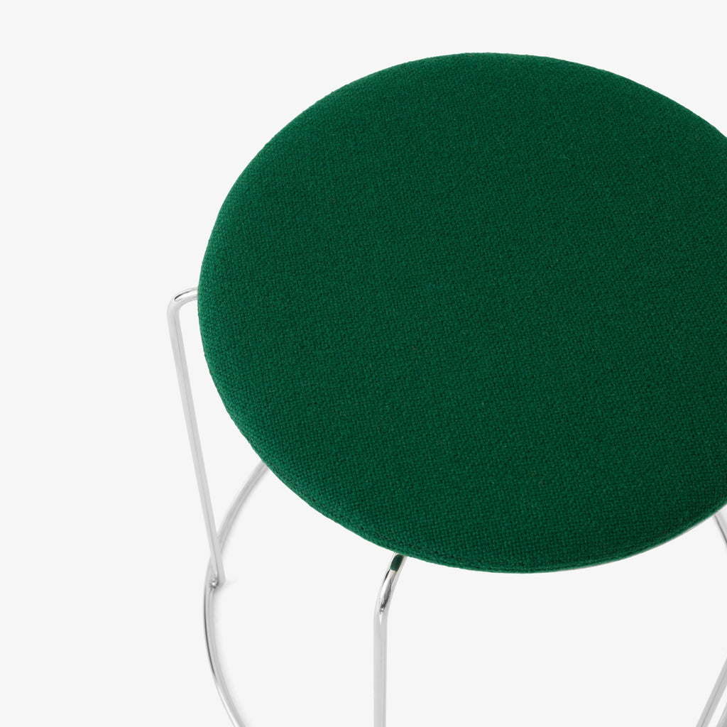 Wire Stool VP11, Seat Pad Ø: 36cm