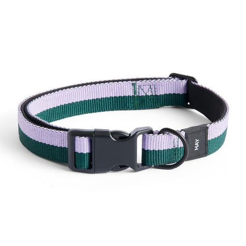 HAY Dogs Collar Flat, M/L - Lavender, Green
