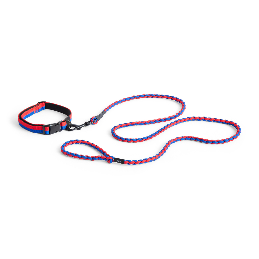 HAY Dogs Leash, Braided - Red, Blue