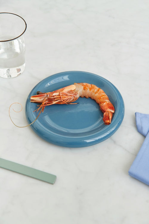 Barro Plate, Ø18 Dark Blue (Set of 2)
