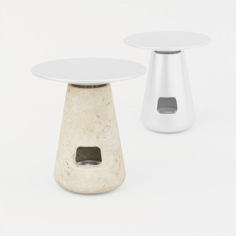 UMBO Oil Burner - Travertine Brushed Alu