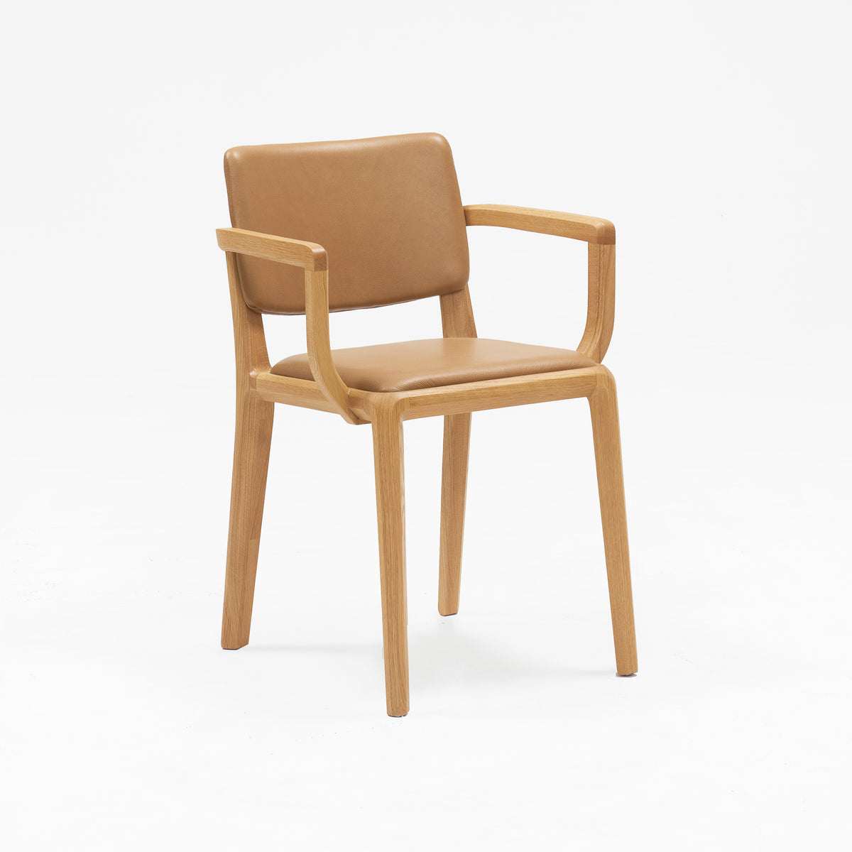 Boardwalk Chair w/Arms UPH S+B Light Oak