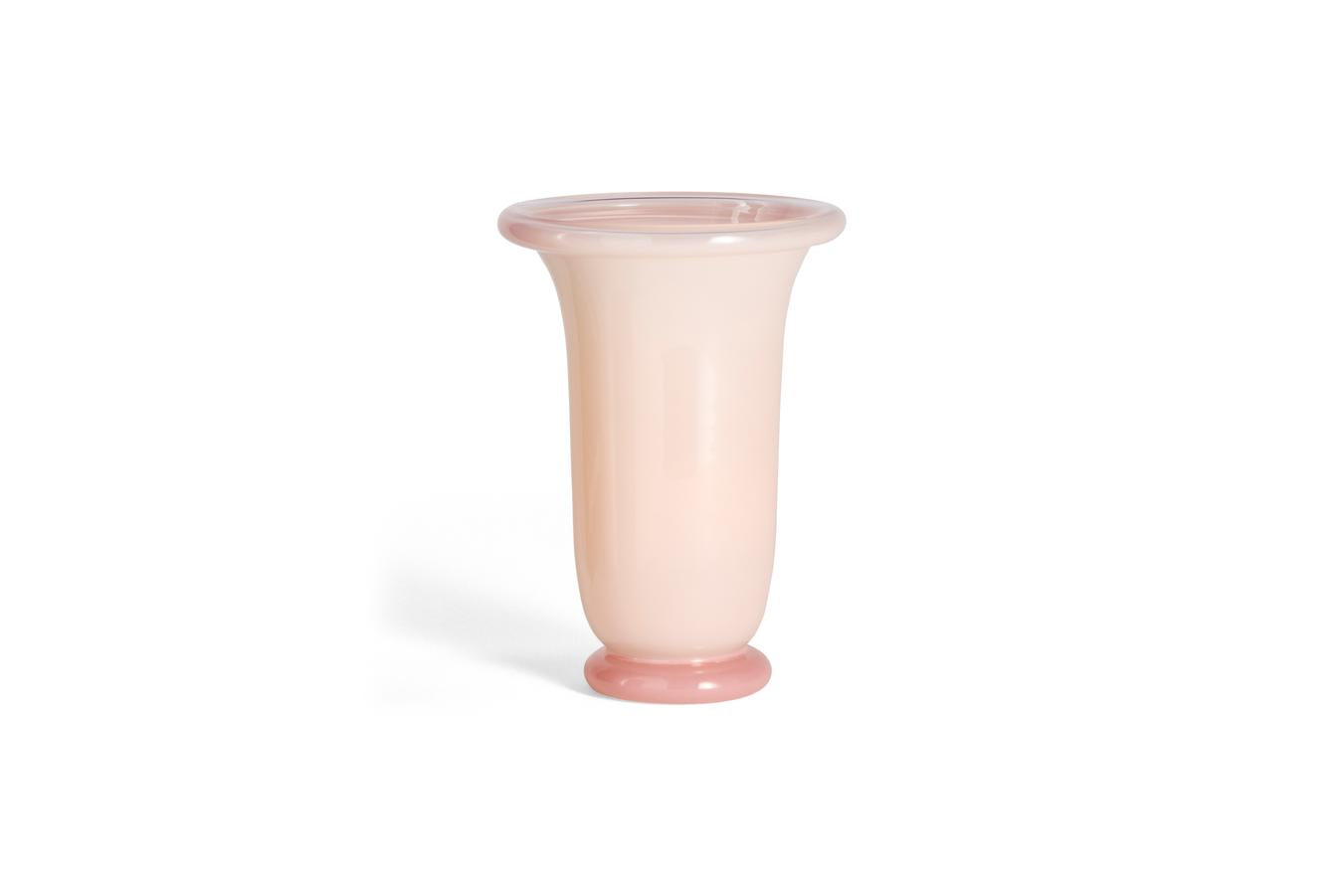 Empire Vase - Medium, Light Pink with Pink Base